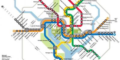 Washington dc metro demiryolu haritası
