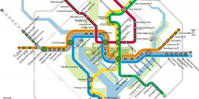 Washington metro İstasyonu haritası
