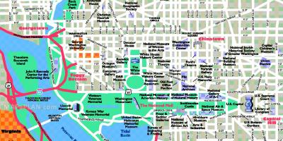 Washington dc turistik haritası