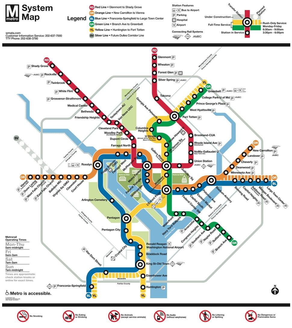 washington dc public transit göster