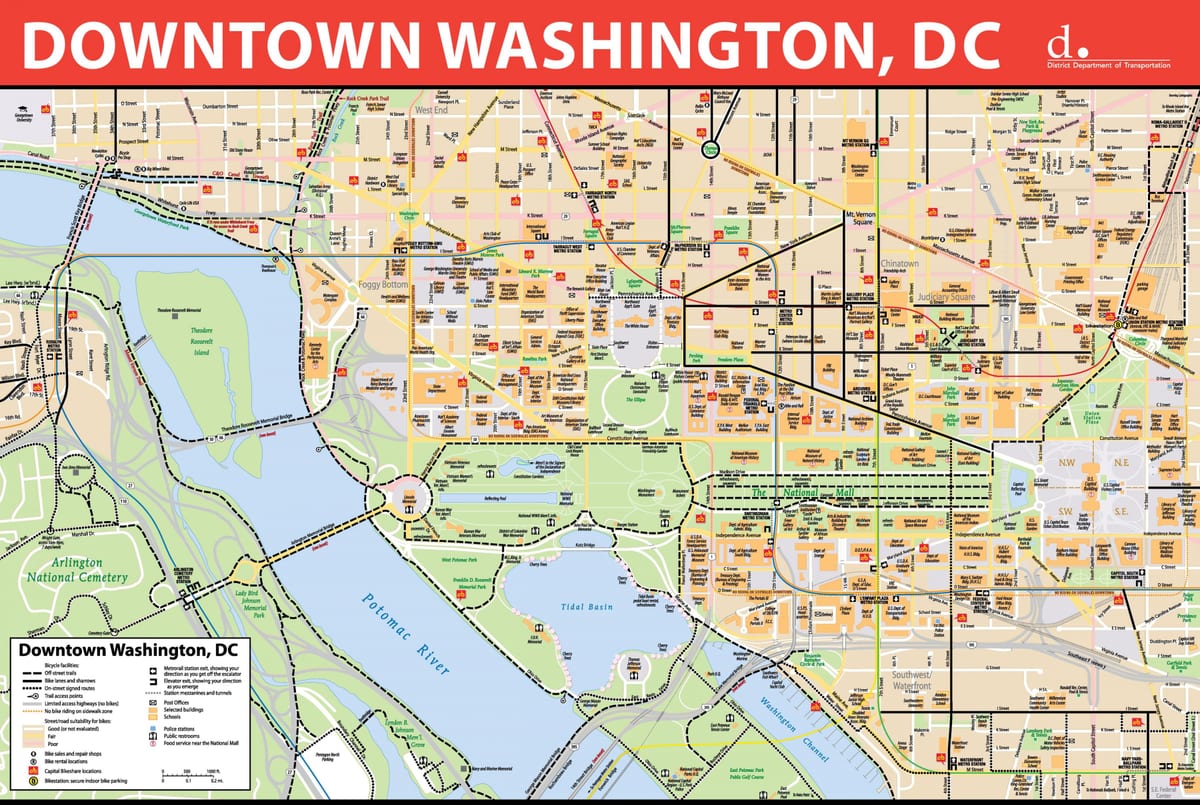 downtown dc haritası
