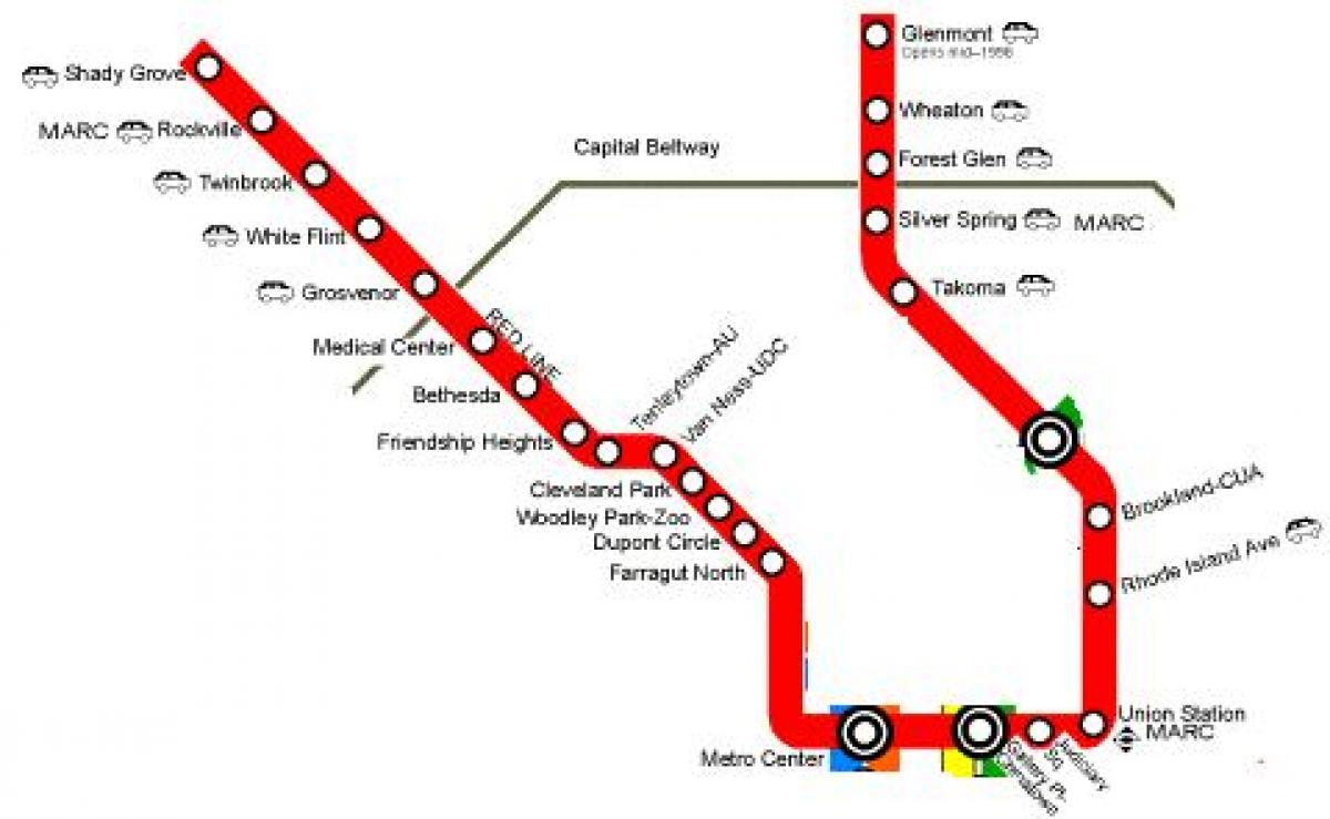 washington dc metro kırmızı hat haritası