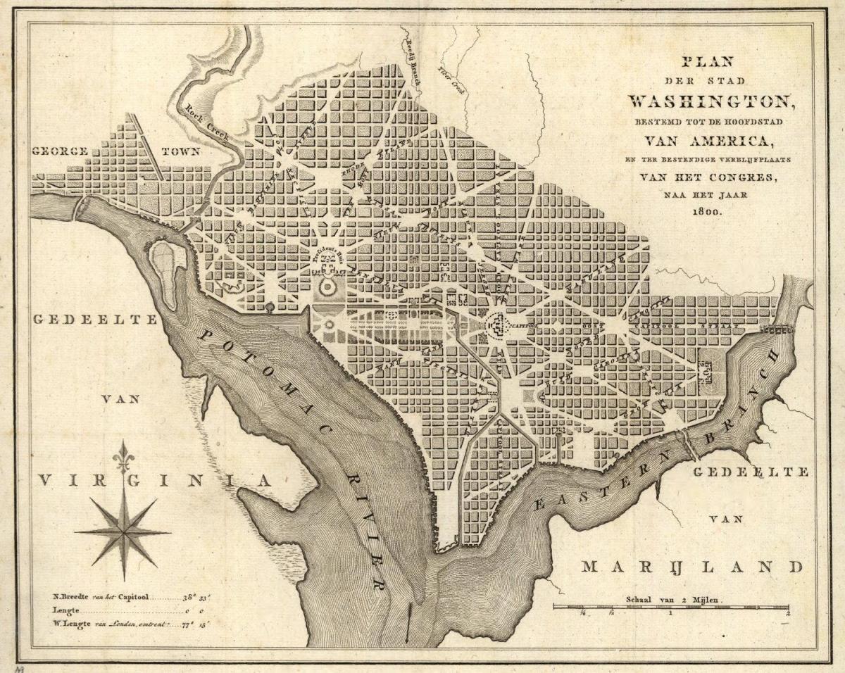 washington haritası tarihi harita dc