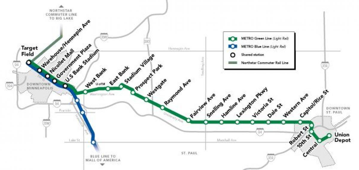 yeşil hat dc metro haritası