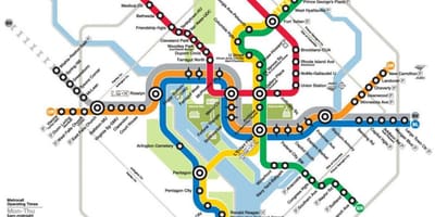 Washington dc metro demiryolu haritası