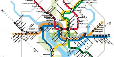 Washington dc metro hattı haritası