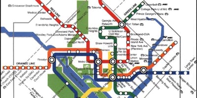 Washington dc metro tren haritası