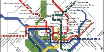 Washington dc metro tren haritası