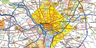 Washington, dc yol haritası