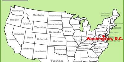 Washington dc Amerika Birleşik Devletleri haritada yer alan 