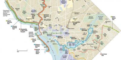Washington haritası dc bisiklet