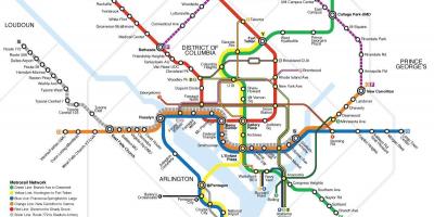 Washington toplu taşıma haritası